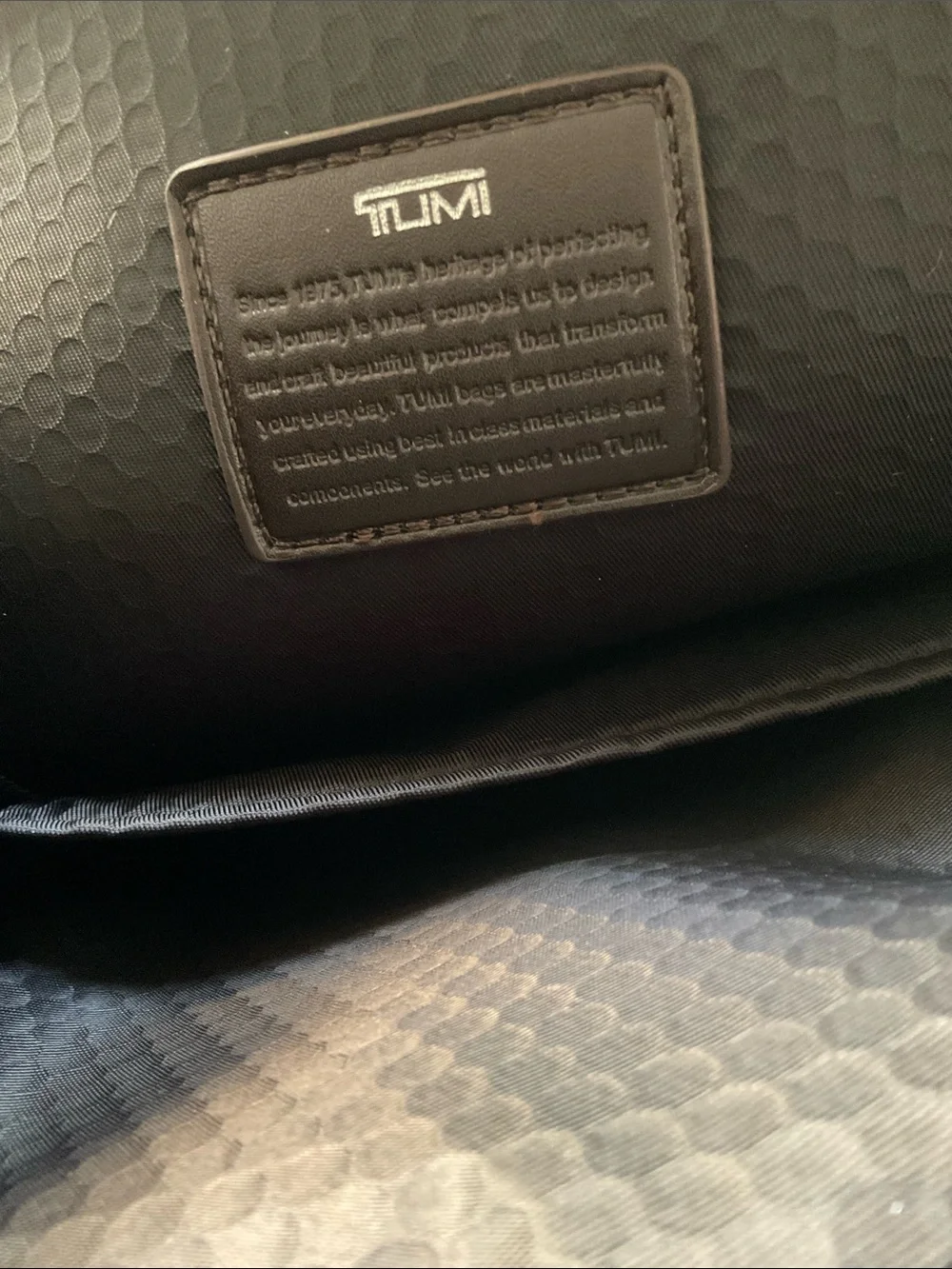 TUMI Alpha Bravo Monterey Men's Sling Backpack black-brown with leather accents